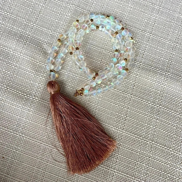 Womens Betsey Pittard Beaded Tassel Necklace - Picture 1 of 5